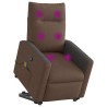 Fauteuil de massage inclinable Marron Tissu 