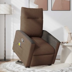 Fauteuil de massage inclinable Marron Tissu 