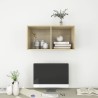 Meuble TV mural Chêne sonoma 37x37x72 cm Bois d’ingénierie 