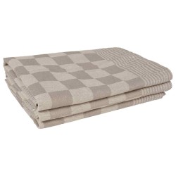 Ensemble de serviettes et gants de four porte-pots 15 pcs gris 