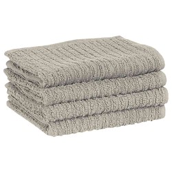 Ensemble de serviettes et gants de four porte-pots 15 pcs gris 