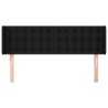 Tête de lit avec oreilles Noir 147x16x78/88 cm Tissu 