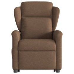 Fauteuil de massage inclinable Marron Tissu 