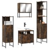 Ensemble de meubles de salle de bain 4 pcs Chêne fumé Bois 