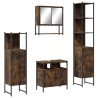 Ensemble de meubles de salle de bain 4 pcs Chêne fumé Bois 