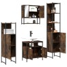 Ensemble de meubles de salle de bain 4 pcs Chêne fumé Bois 