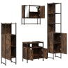 Ensemble de meubles de salle de bain 4 pcs Chêne fumé Bois 