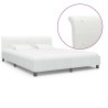 Cadre de lit Blanc Similicuir 180 x 200 cm 