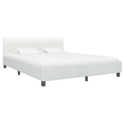 Cadre de lit Blanc Similicuir 180 x 200 cm 