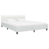 Cadre de lit Blanc Similicuir 180 x 200 cm 