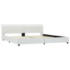 Cadre de lit Blanc Similicuir 180 x 200 cm 
