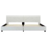 Cadre de lit Blanc Similicuir 180 x 200 cm 