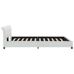 Cadre de lit Blanc Similicuir 180 x 200 cm 