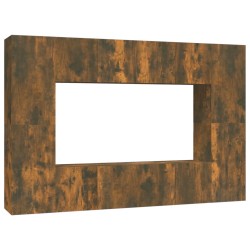Ensemble de meubles TV 8 pcs Chêne fumé Bois d'ingénierie 
