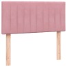 Sommier à lattes de lit avec matelas rose 80x210 cm velours 