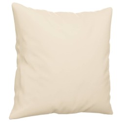 Canapé 2 places avec oreillers beige 120 cm tissu microfibre 
