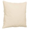 Canapé 2 places avec oreillers beige 120 cm tissu microfibre 