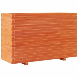 Jardinière cire marron 110x40x72 cm bois de pin massif 