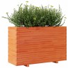Jardinière cire marron 110x40x72 cm bois de pin massif 