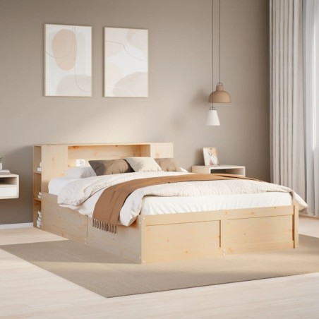Cadre de lit sans matelas 120x190 cm bois de pin massif 