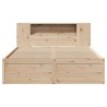 Cadre de lit sans matelas 120x190 cm bois de pin massif 