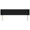 Tête de lit avec oreilles Noir 203x16x78/88 cm Tissu 