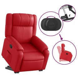 Fauteuil inclinable Rouge Similicuir 
