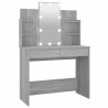 Coiffeuse avec LED Sonoma gris 96x40x142 cm 