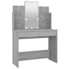 Coiffeuse avec LED Sonoma gris 96x40x142 cm 