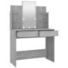 Coiffeuse avec LED Sonoma gris 96x40x142 cm 