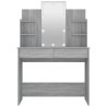 Coiffeuse avec LED Sonoma gris 96x40x142 cm 