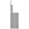 Coiffeuse avec LED Sonoma gris 96x40x142 cm 