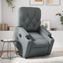 Fauteuil inclinable Gris Similicuir 