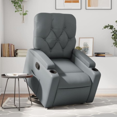 Fauteuil inclinable Gris Similicuir 