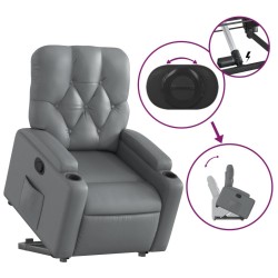 Fauteuil inclinable Gris Similicuir 