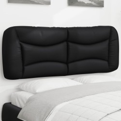 Coussin de tête de lit noir 140 cm similicuir 