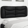 Coussin de tête de lit noir 140 cm similicuir 