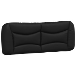 Coussin de tête de lit noir 140 cm similicuir 