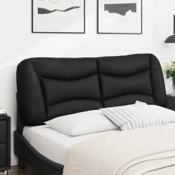 Coussin de tête de lit noir 140 cm similicuir 