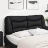 Coussin de tête de lit noir 140 cm similicuir 