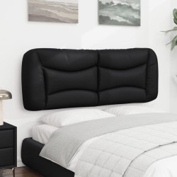 Coussin de tête de lit noir 140 cm similicuir 