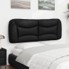 Coussin de tête de lit noir 140 cm similicuir 