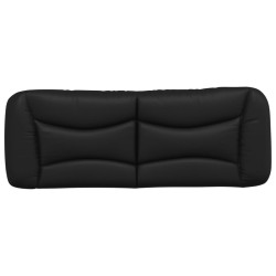 Coussin de tête de lit noir 140 cm similicuir 