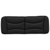 Coussin de tête de lit noir 140 cm similicuir 