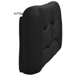 Coussin de tête de lit noir 140 cm similicuir 