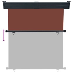 Auvent latéral de balcon 165x250 cm Marron 