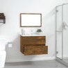 Ensemble de meubles de salle de bain 2 pcs Chêne fumé 