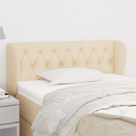 Tête de lit avec oreilles Crème 93x23x78/88 cm Tissu 
