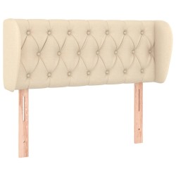 Tête de lit avec oreilles Crème 93x23x78/88 cm Tissu 