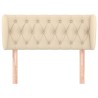 Tête de lit avec oreilles Crème 93x23x78/88 cm Tissu 